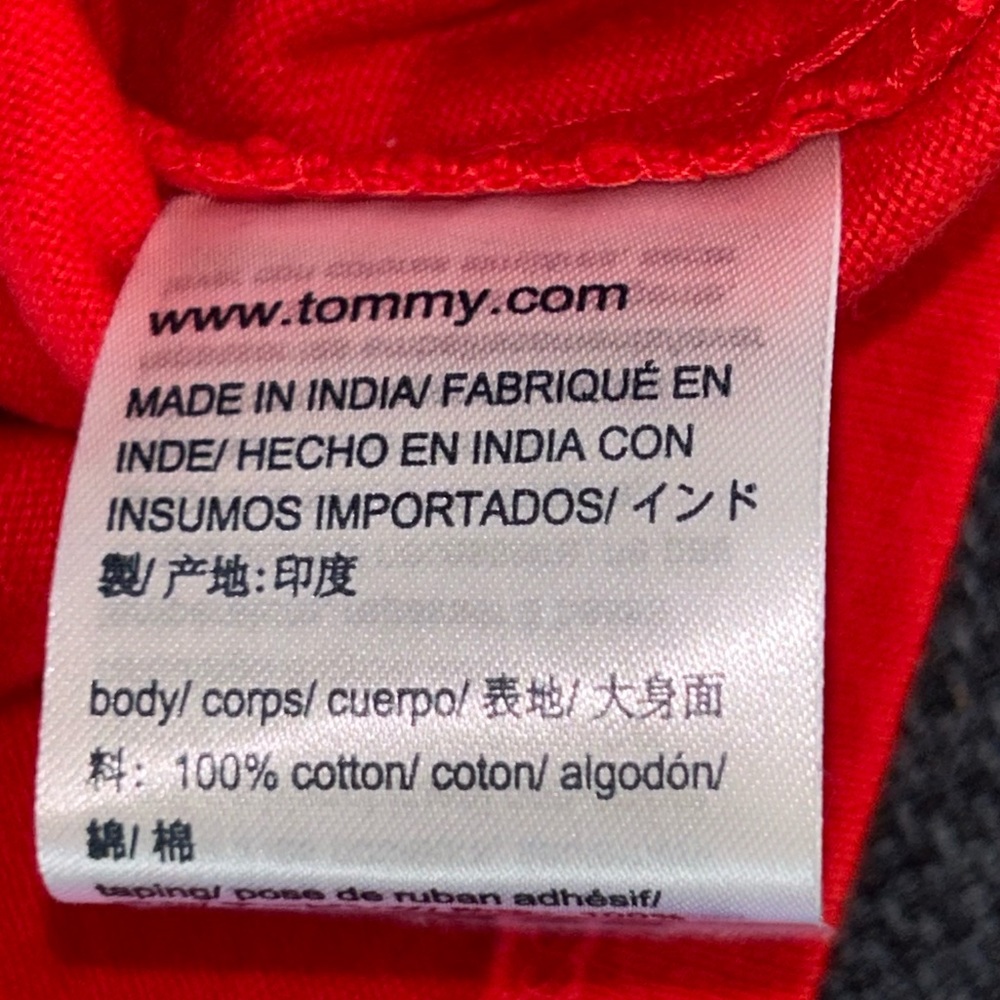 Tommy Hilfiger long sleeve collared shirt red white and blue 3-6 months boys NWT - Picture 5 of 5